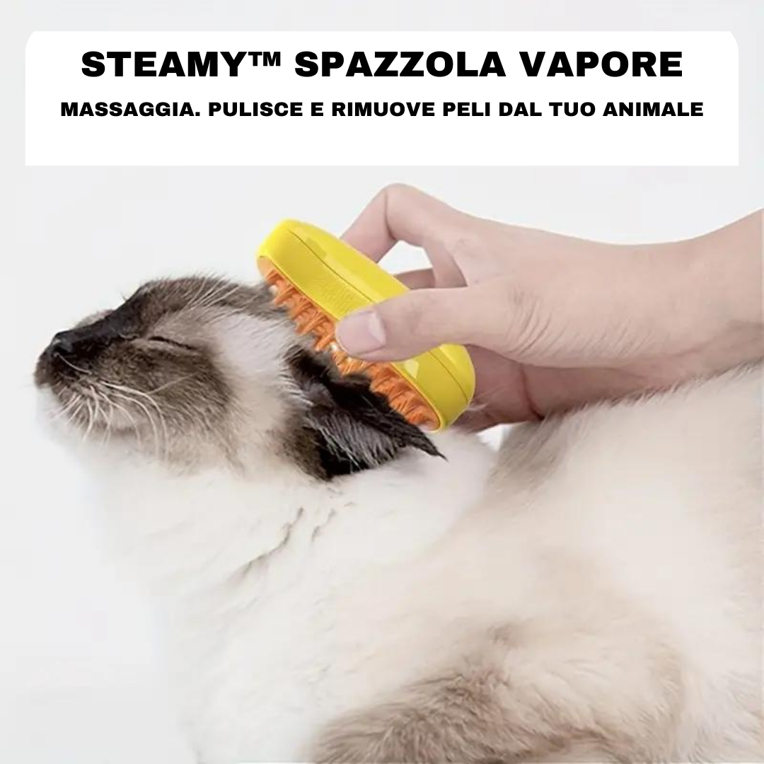 STEAMY™ SPAZZOLA VAPORE PER ANIMALI DOMESTICI