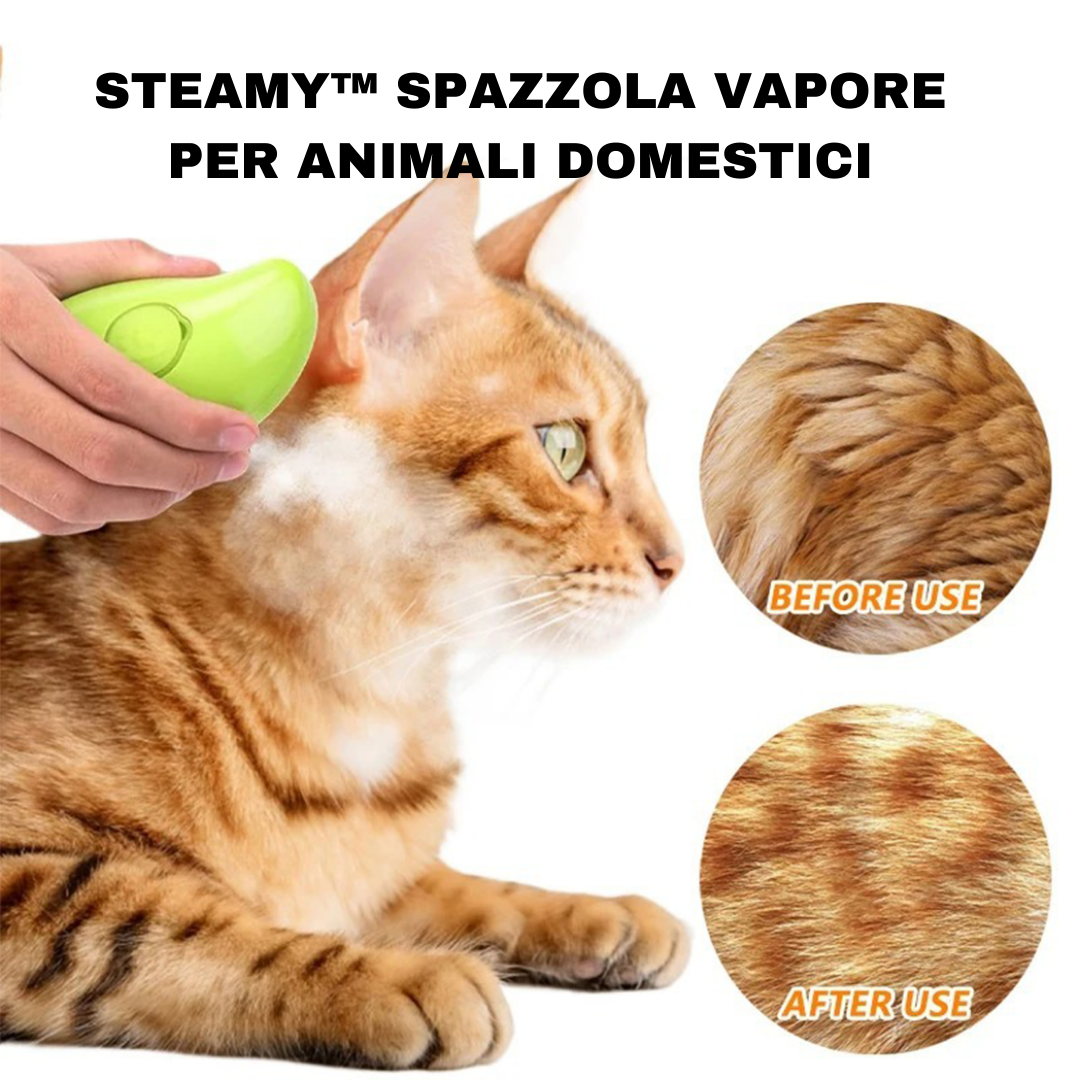 STEAMY™ SPAZZOLA VAPORE PER ANIMALI DOMESTICI